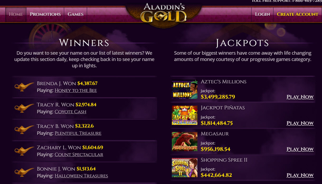 Aladdin gold casino online