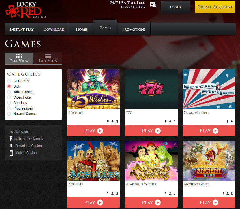 Lucky Red Casino Games