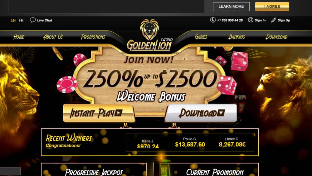 golden lion casino no deposit 
