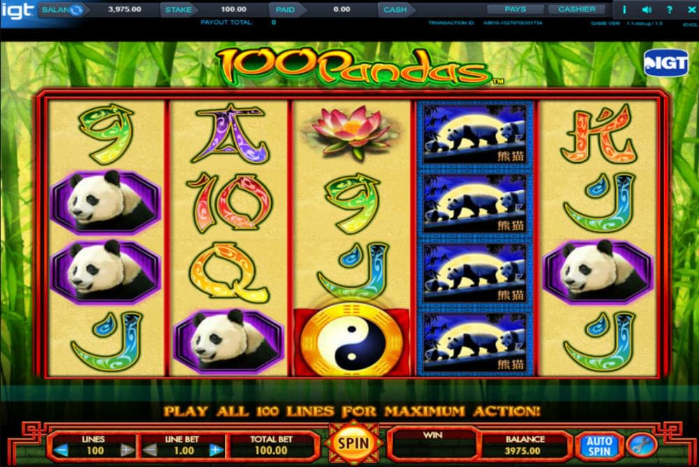 100 pandas slot machine
