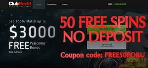 Clubworldcasino 50 free