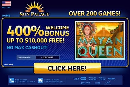 Sun Palace Casino Bonus Code 2019