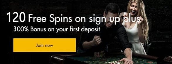 online casino with 120 free spins